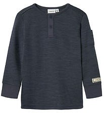 Name It Bluse - Uld/Viskose - NmmWyla - Ombre Blue Name It Bluse - Uld/Viskose - NmmWyla - Ombre Blue