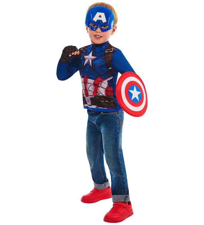 Captain America Udklædningskit til Børn Gaveæske