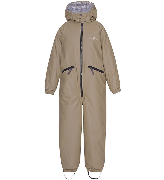 Ver De Terre Gummiflyverdragt Beige Med Aftagelig Hætte - Str. 2y 92cm