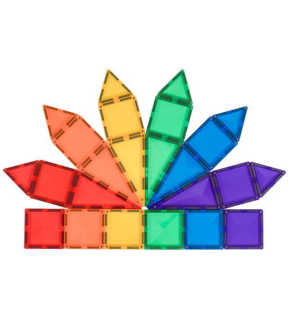 Connetix Magnetsæt - 24 Dele - Rainbow Connetix Magnetsæt - 24 Dele - Rainbow