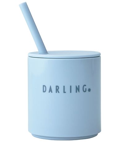 Design Letters Låg/Sugerør - Tritan - Lyseblå Design Letters Låg/Sugerør - Tritan - Lyseblå