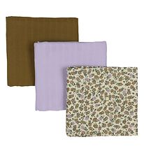 by KlipKlap Muslin Cloth - 3-pack - 70x60 - Flower Lilac/Lilac by KlipKlap Muslin Cloth - 3-pack - 70x60 - Flower Lilac/Lilac