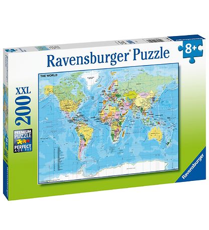 Ravensburger Pussel - 200 Delar - Världskarta