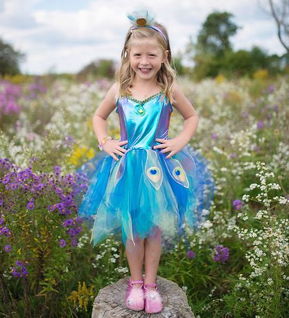 Great Pretenders Udklædning - Påfugl - Blå m. Glimmer