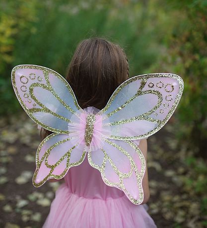 Great Pretenders Udklædning - Sommerfugl - Rosa/Guld