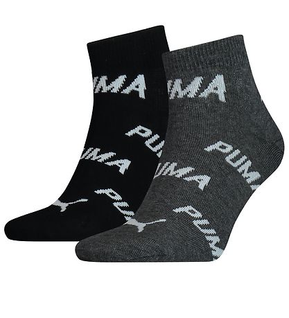 Puma Ankelsokker - Kvartal - 2-pack - Svart/Grå
