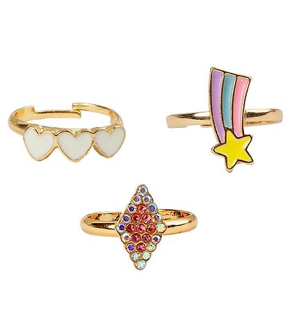 Great Pretenders Udklædning - Hjerte & Stjerne - Guld