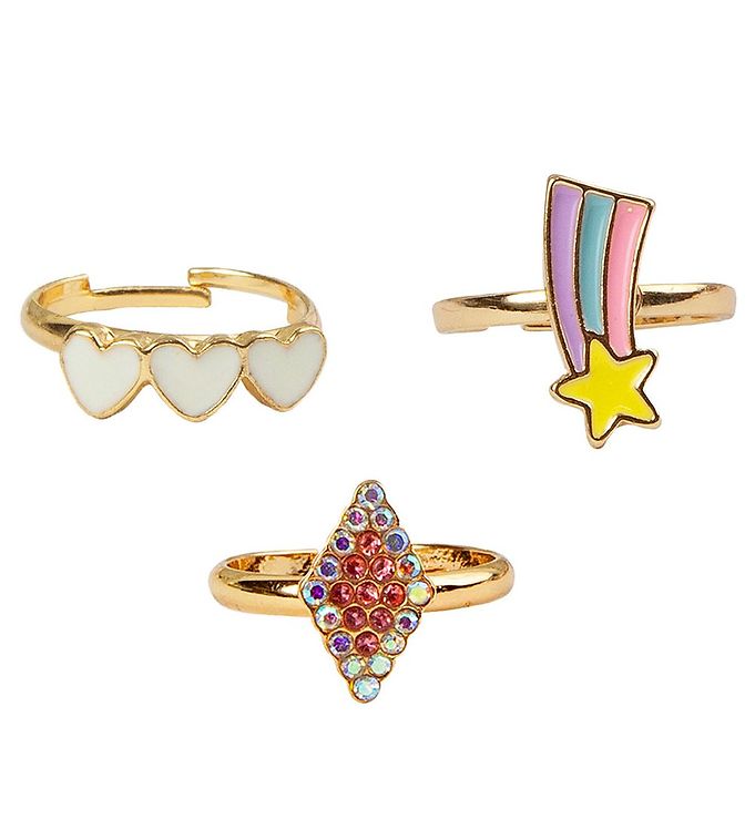 Great Pretenders Udklædning - Hjerte & Stjerne - Guld