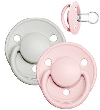 BIBS De Lux Sutter - Onesize - 2-pak - Rund - Haze/Blossom BIBS De Lux Sutter - Onesize - 2-pak - Rund - Haze/Blossom