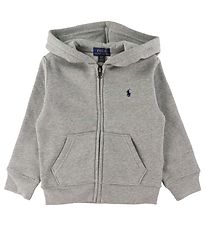 Polo Ralph Lauren Cardigan m. Hætte - Gråmeleret Polo Ralph Lauren Cardigan m. Hætte - Gråmeleret