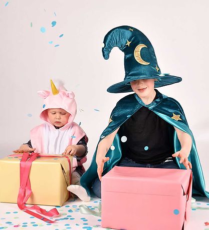 Den Goda Fen Costume - Wizard's Hat and Magic Wand - Turquoise Den Goda Fen Costume - Wizard's Hat and Magic Wand - Turquoise