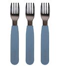 Filibabba Forks - 3-Pack - Silicone - Powder Blue