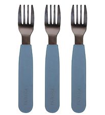 Filibabba Forks - 3-Pack - Silicone - Powder Blue