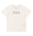 Calvin Klein T-shirt - Reg - Greige/Navy Calvin Klein T-shirt - Reg - Greige/Navy