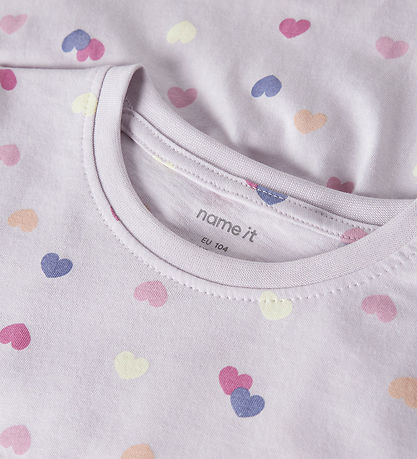 Name It Kjole - NmfVigga - Lavender Fog/Colorful Heart