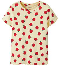Name It T-shirt - Rib - NmfVemma - Double Cream/Apples