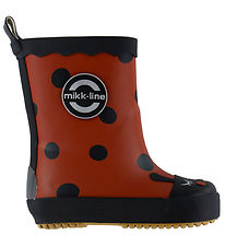 Mikk-Line Gummistøvler - Wellies Ladybug - Henna