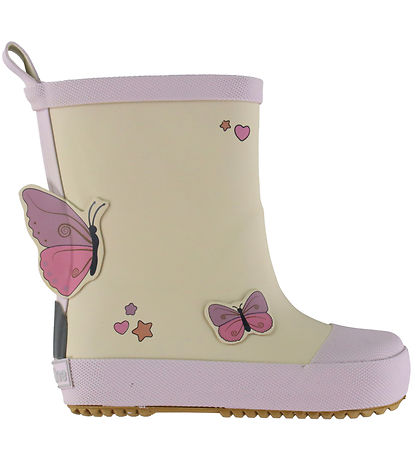 Mikk-Line Gummistøvler - Barfod - Wellies Buterfly - Oyster Gray