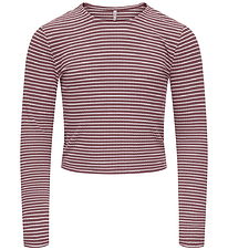 Kids Only Blouse - CookPamia - Rose Brown/Thin White Stripe