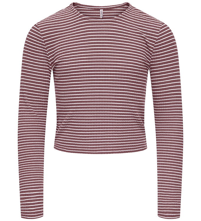 Kids Only Bluse - KogPamia - Rose Brown/Thin White Stripe