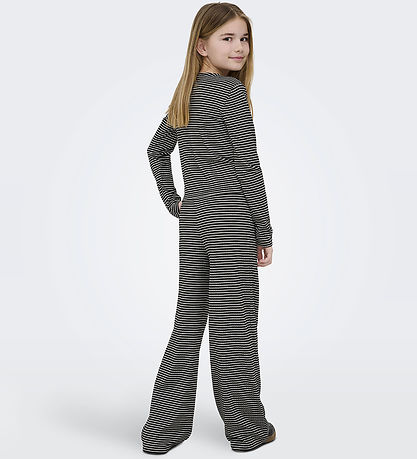 Kids Only Bukser - Rib - KogPamia - Black/Thin White Stripe