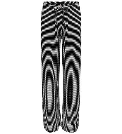 Kids Only Bukser - Rib - KogPamia - Black/Thin White Stripe