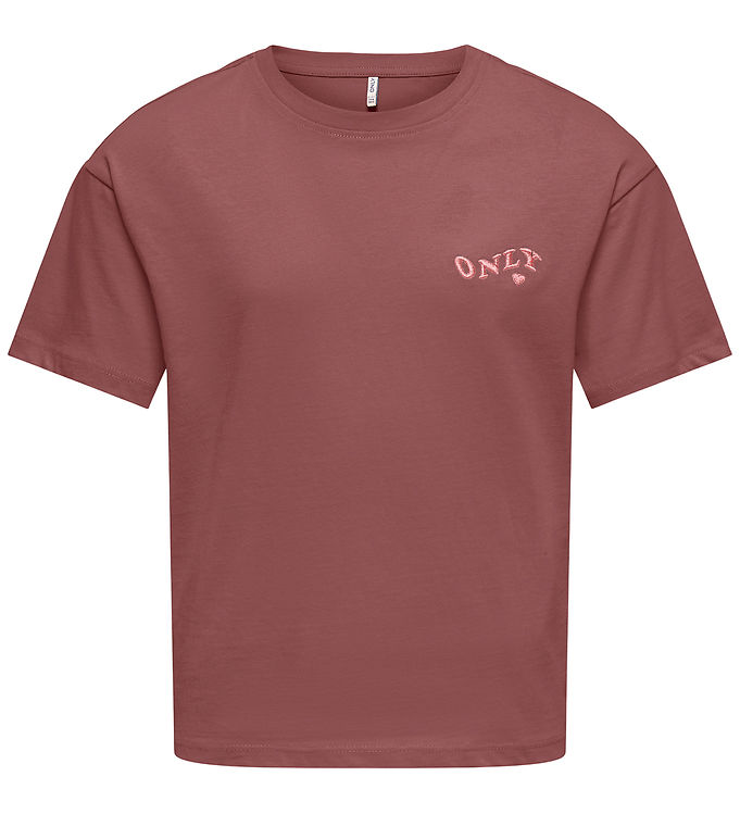 Kids Only T-shirt - Cropped - KogMaiken - Noos - Rose Brown/Roma