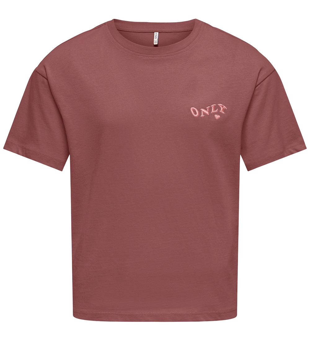 Kids Only T-Shirt - Cropped - KogMaiken - Noos - Rose Brown/Rom - Kids Only - 9-10 Jahre (134-140) - T-Shirts