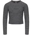 Kids Only Bluse - KogPamia - Rib - Black/Thin White Stripe
