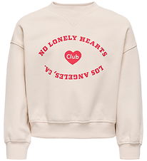 Kids Only Sweatshirt - KogBetina - Whitecap Grey/Melange/Print H