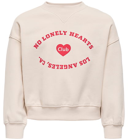Kids Only Sweatshirt - KogBetina - Whitecap Gray/Melange/Print H