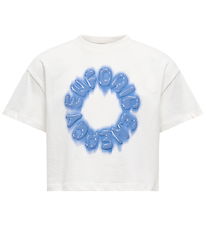 Kids Only T-shirt - KogDaphne - Cloud Dancer/Euphoric