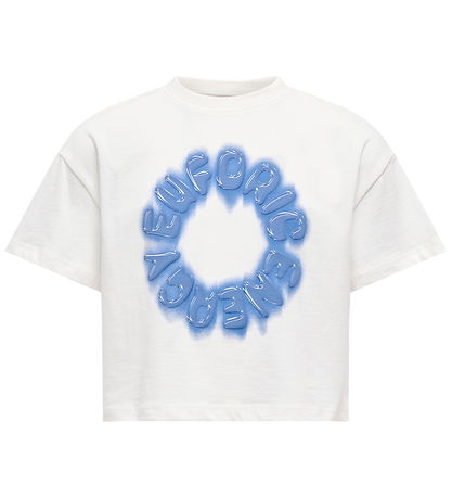Kids Only T-shirt - KogDaphne - Cloud Dancer/Euphoric