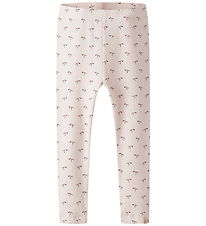 Lil Atelier Leggings - Rib - NmfGago - Almost Mauve/Tulip