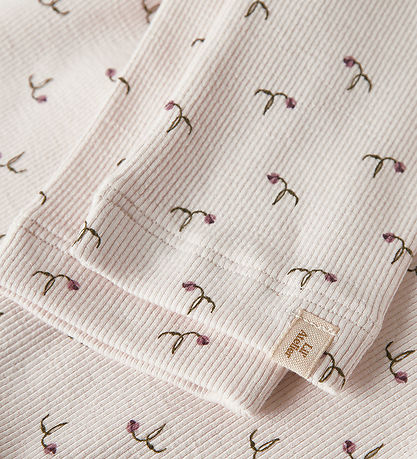 Lil Atelier Leggings - Rib - NmfGago - Almost Mauve/Tulip