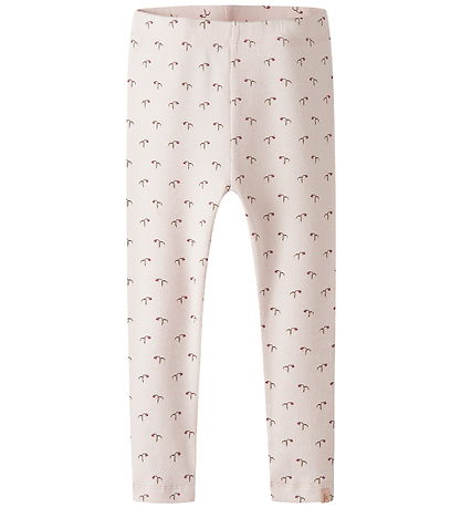 Lil Atelier Leggings - Rib - NmfGago - Almost Mauve/Tulip