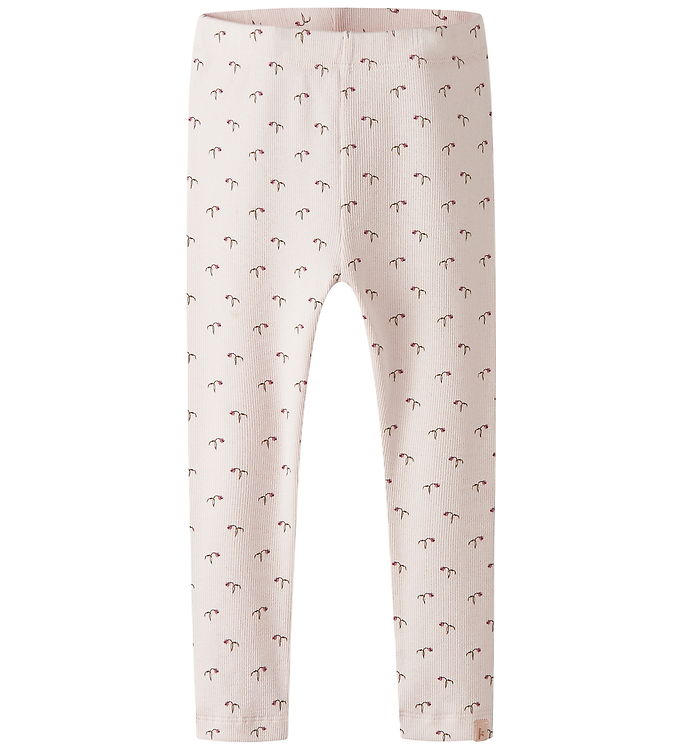 Lil Atelier Leggings - Rib - NmfGago - Almost Mauve/Tulip