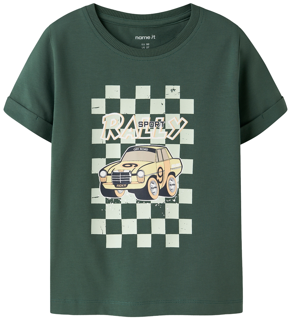 Name It T-Shirt - NmmVux - Garden Topiary/Off Road - Name It - 2 Jahre (92) - T-Shirts