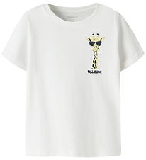 Name It T-shirt - NmmVux - Bright White/Giraffe