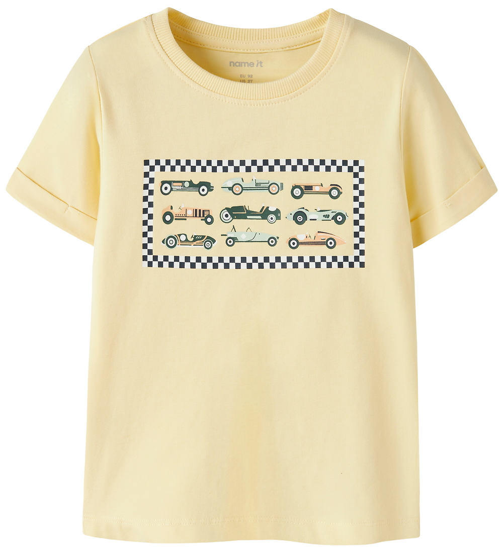 Name It T-Shirt - NmmVux - Double Cream/Aus Road - Name It - 6 Jahre (116) - T-Shirts