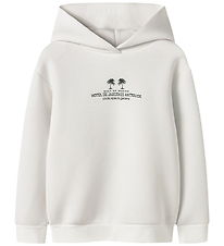 Name It Hættetrøje - NkmHist - Bright White