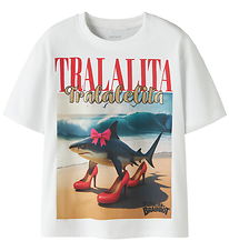 Name It T-shirt - Noos - NkfAdessa Brainrot - Bright White