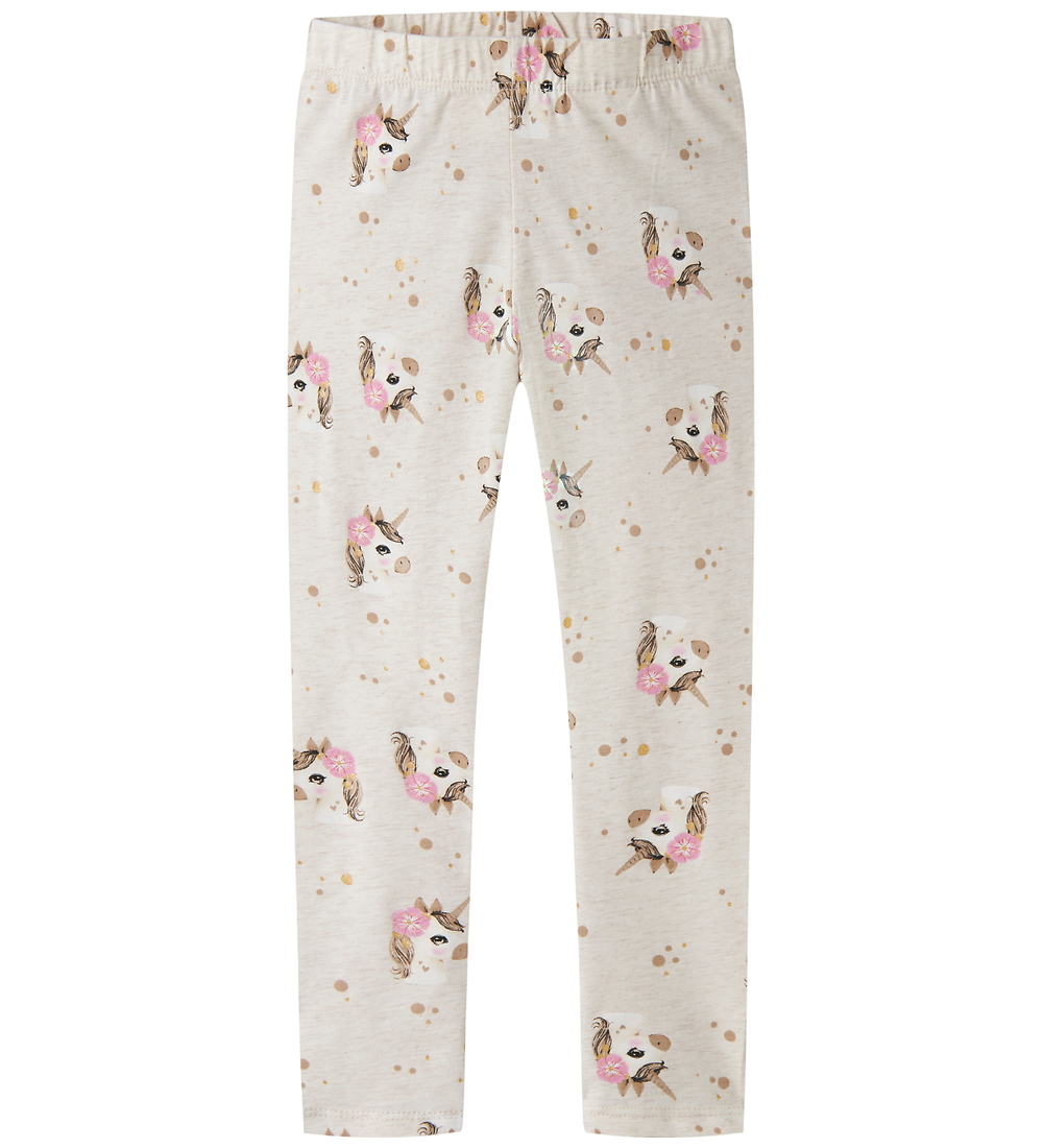 Name It Leggings - NmfJalisa - Peyote Melange m. Glitter - Name It - 2 jaar (92) - Leggings