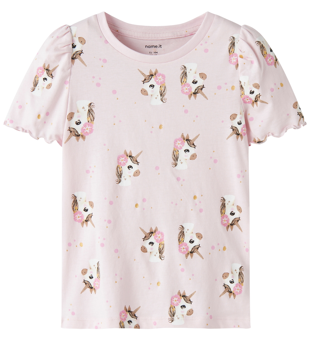 Name It T-Shirt - NmfJalisa - Cradle Pink m. Glitzer - Name It - 2 Jahre (92) - T-Shirts