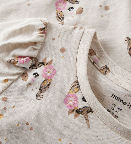 Name It T-shirt - NmfJalisa - Peyote Melange m. Glimmer