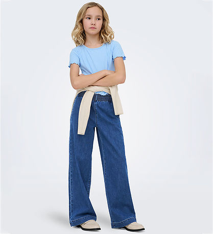 Kids Only Jeans - Wide - KogDeia - Medium Blue Denim