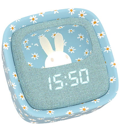Mobility on Board Vækkeur m. Lys - Billy Clock - Blue Flower