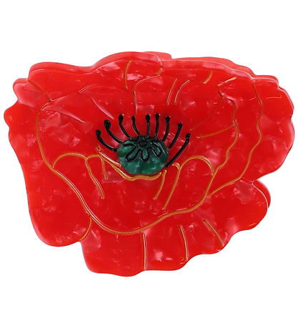 By Stær Hårklemme - Valmue - Rød