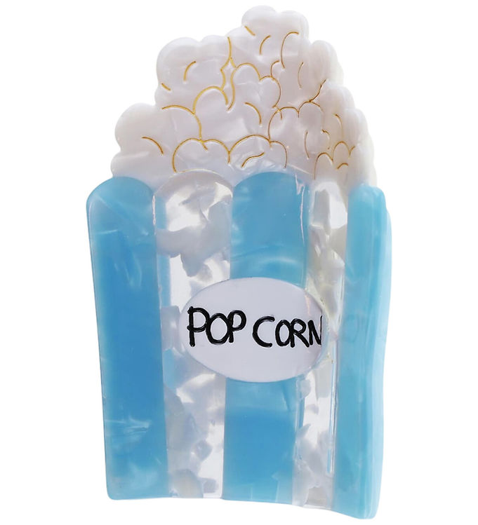 By Stær Hårklemme - Popcorn - 8,5x5 cm - Lyseblå