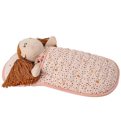 Smallstuff Dukketilbehør - Sovepose m. Hovedpude - Soft Rose